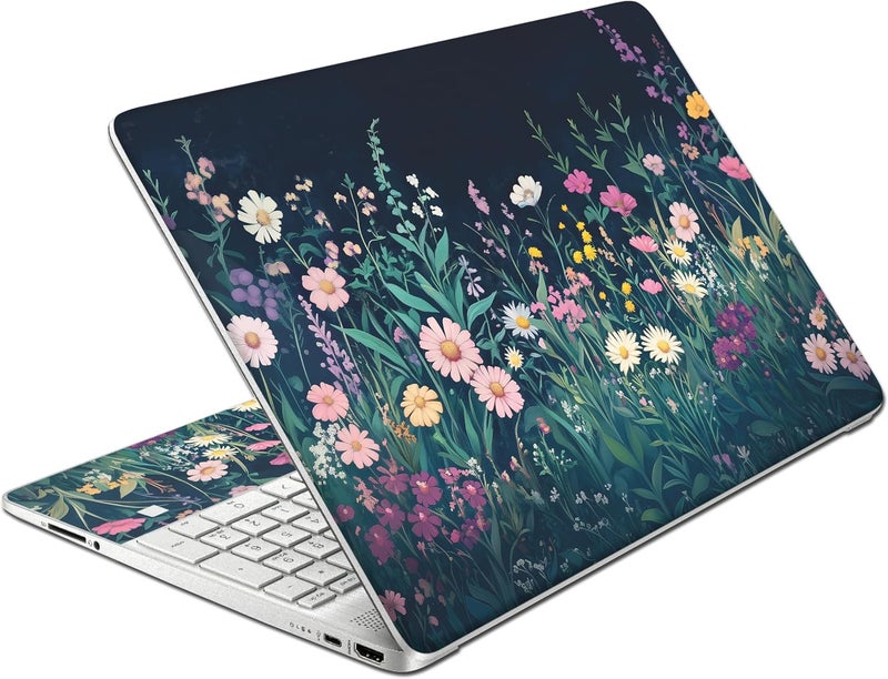 TracyArt Laptop Skin Decal HP 15.6" - Botanical, Laptop Cover Sticker, No Cutting Required, No Bubble, Waterproof, Scratch Resistant - Including Wide Screen and Wrist Pad - Image 1